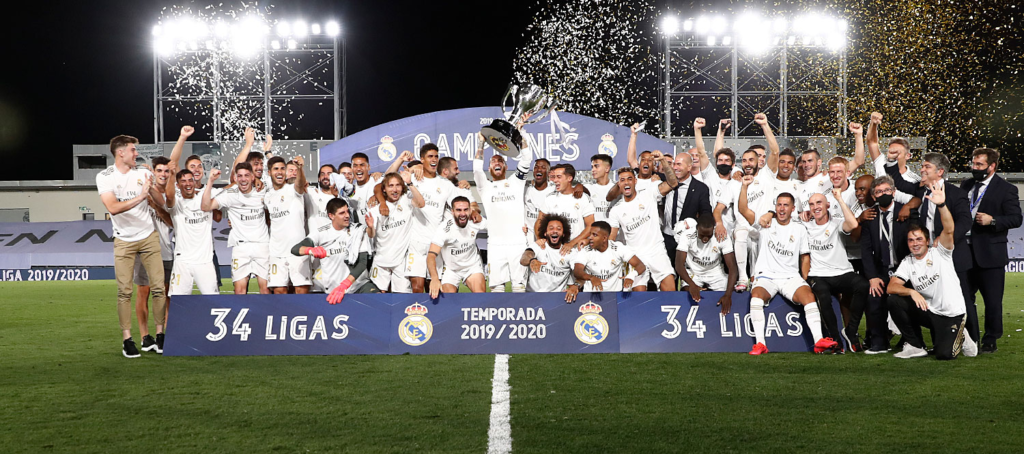 Real Madrid Celebrate Their 34th LaLiga Win