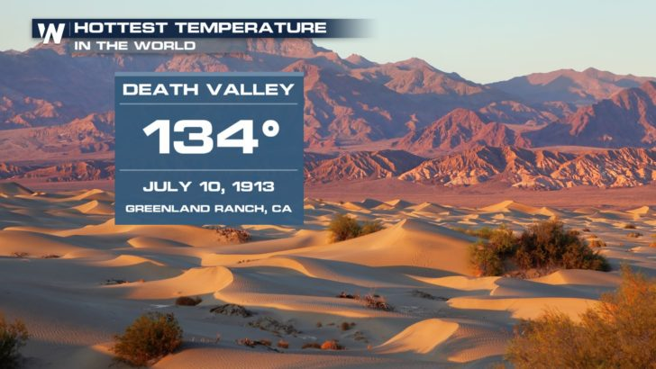 DEATH VALLEY, CALIFORNIA HITS 54.4 C