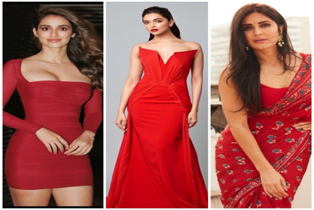 Deepika Padukone, Disha Patani, Katrina Kaif an other actresses in HOT Red Outfits