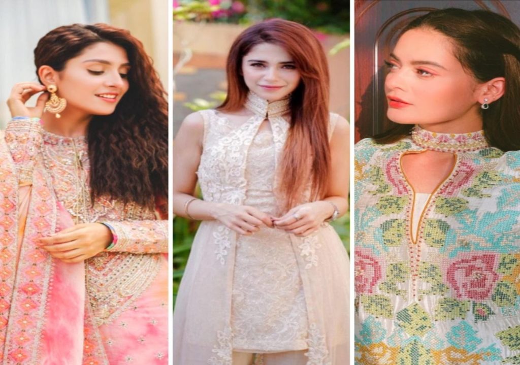 Pakistani Celebrities in Eid attires