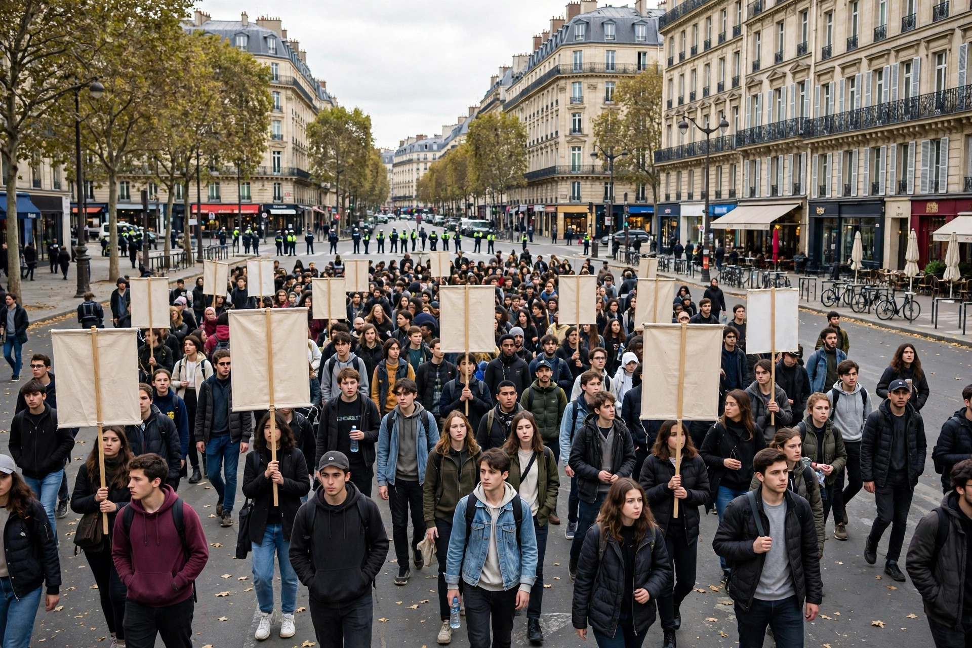 Gen Z-led protests in Paris, Europe